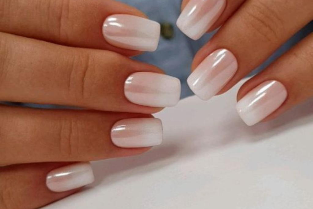 unhas de casamento ombré